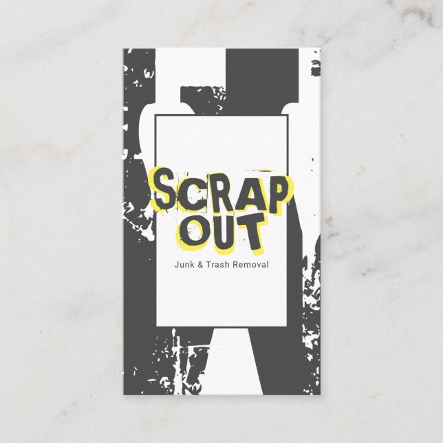 Junk Yard, Scrap Metal, Recycling Business Card (Front)