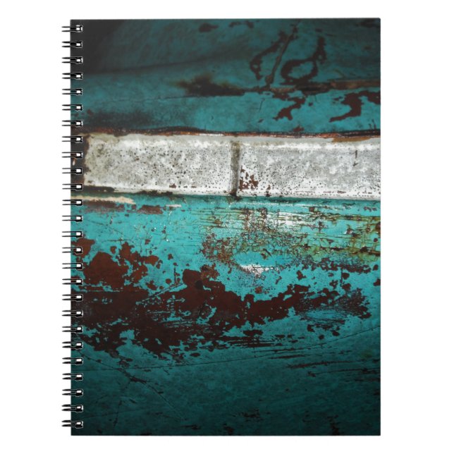 Junk Yard vintage car 50's teal aqua Notebook (Front)