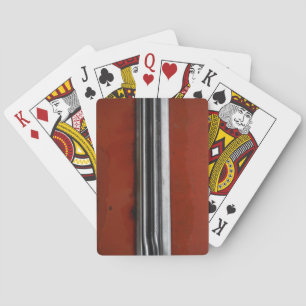 Junk Yard vintage car, Red and Silver Old Paint Playing Cards