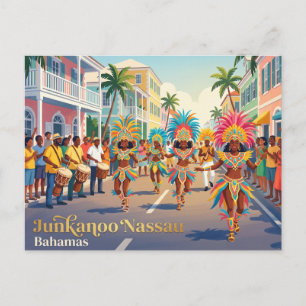 Junkanoo Nassau Bahamas Postcard