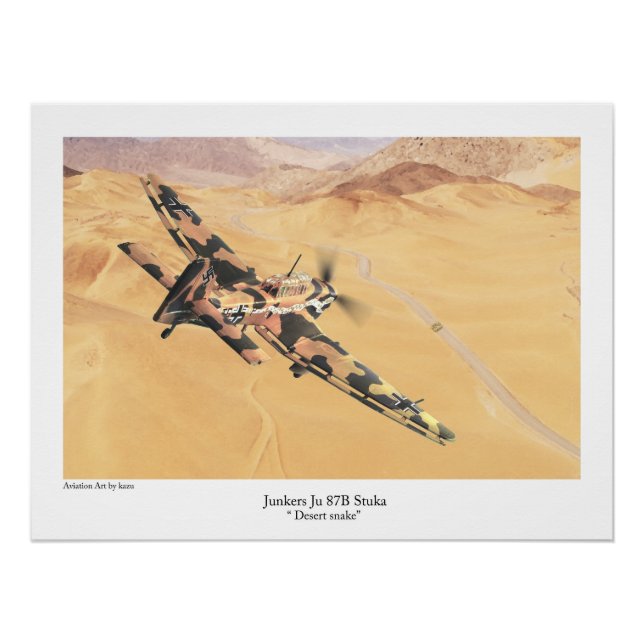 Junkers Ju 87 Stuka "desert snake" Poster (Front)