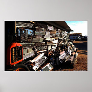 Junkyard art poster