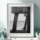 Juno Beach Fishing Pier Florida Photography Photo Print<br><div class="desc">Bring the calming essence of coastal Florida into your home with this elegant black and white beach art print, captured by one of the local photographers in Jupiter. Featuring the iconic Juno Beach Fishing Pier, this piece showcases the intricate textures of the shoreline and ocean, creating timeless photography art prints...</div>