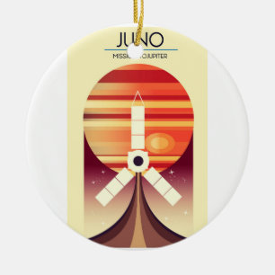 Juno - Mission to Jupiter Space art Ceramic Ornament