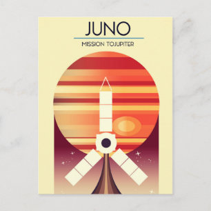 Juno - Mission to Jupiter Space art Postcard