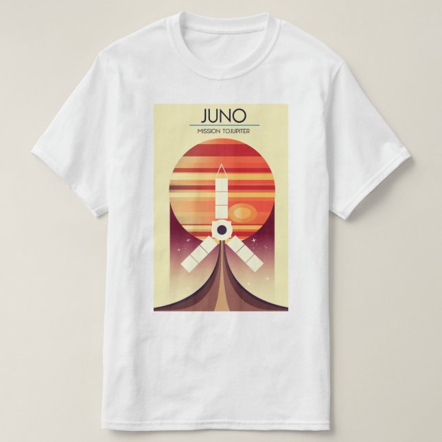 Juno - Mission to Jupiter Space art T-Shirt (Design Front)