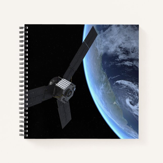 Juno Spacecraft During Its Earth Flyby Notebook (Front)