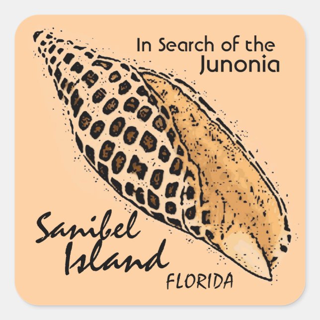 Junonia shell Sanibel Island Florida stickers (Front)