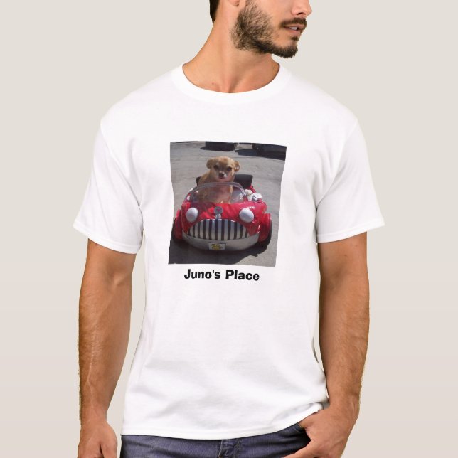 Juno's Place Red Car T-Shirt (Front)