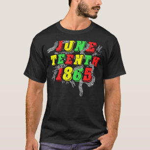 Junteenth 1865 Pride Black Girl Black Queen Melani T-Shirt