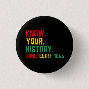 Junteenth Know Your History 3 Cm Round Badge