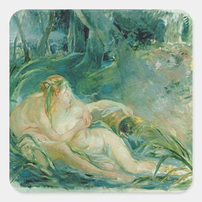 Jupiter and Callisto, after a painting by Boucher Square Sticker (Front)