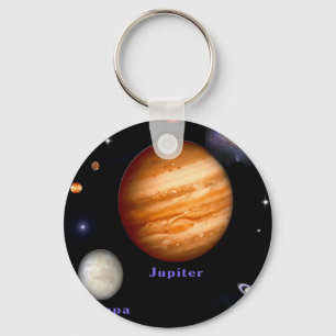 Jupiter and Europa Key Ring