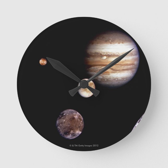 Jupiter and its Moons Round Clock (Front)