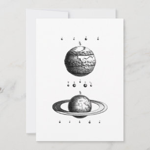 Jupiter And Saturn Planet Holiday Card