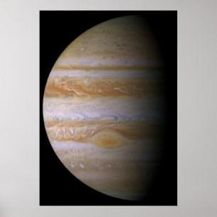 Jupiter as seen by the space probe Cassini Poster