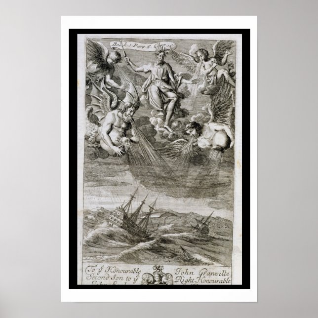 Jupiter Casts a Storm Upon the Ocean, illustration Poster (Front)