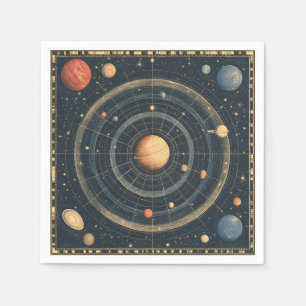 Jupiter-Centred Celestial Chart Design (3) Napkin