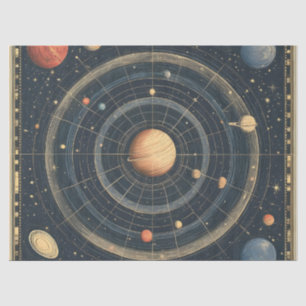 Jupiter-Centred Celestial Chart Design (3) Tissue Paper