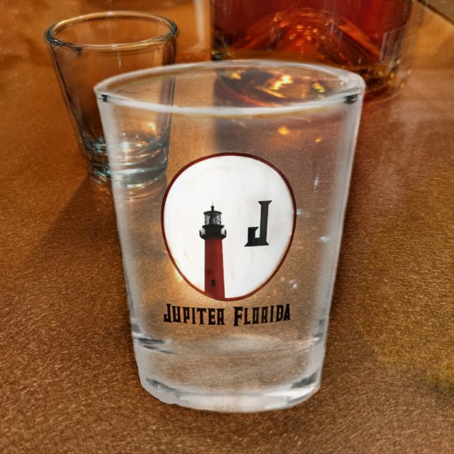 Jupiter Florida Lighthouse Monogrammed Shot Glass (Creator Uploaded)