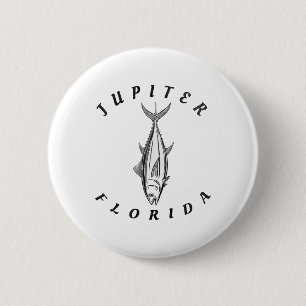Jupiter Florida Saltwater Beach Fishing Vacation 6 Cm Round Badge
