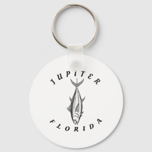Jupiter Florida Saltwater Beach Fishing Vacation Key Ring