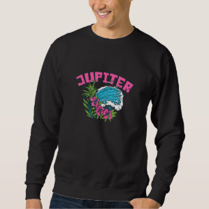 Jupiter Florida Summer Fl Tropical Jove Floral Pat Sweatshirt