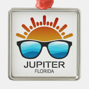 Jupiter Florida Sunglasses Metal Ornament