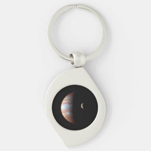 Jupiter Gas Giant Planet & Io Galilean Moon Key Ring