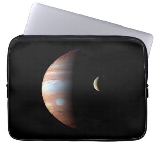 Jupiter Gas Giant Planet & Io Galilean Moon Laptop Sleeve
