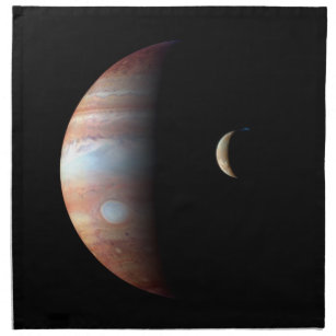 Jupiter Gas Giant Planet & Io Galilean Moon Napkin