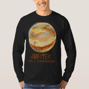 Jupiter In Correct Scale Planet Of The Solar Syste T-Shirt