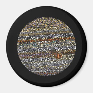 Jupiter In Dots Magnet