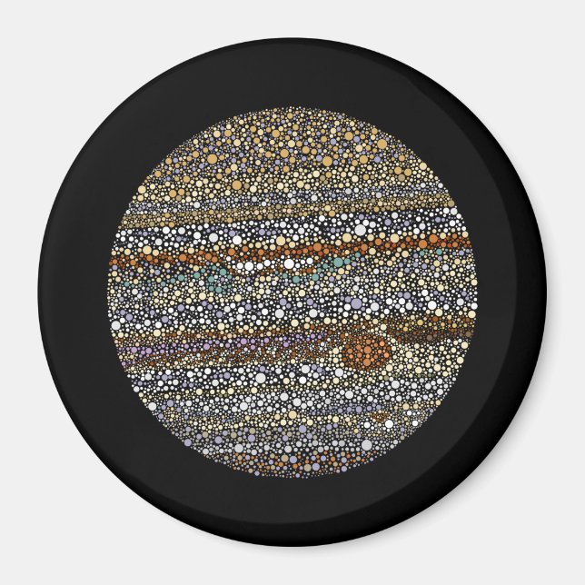 Jupiter In Dots Magnet (Front)
