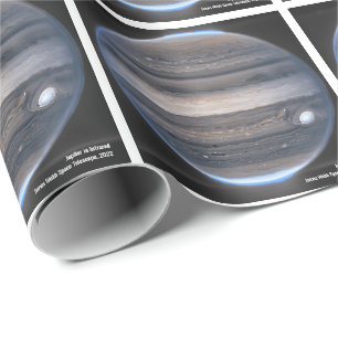 Jupiter in Infrared, James Webb Space Telescope Wrapping Paper