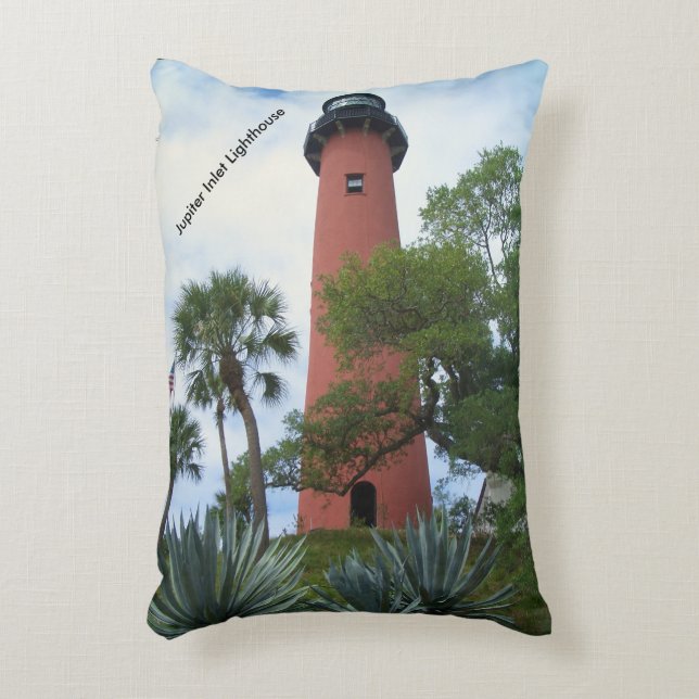 Jupiter Inlet Lighthouse & Museum Jupiter Florida Decorative Cushion (Front(Vertical))