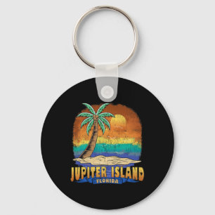 Jupiter Island Florida Vintage Distressed Souvenir Key Ring