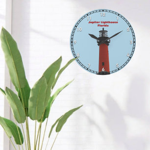 Jupiter Lighthouse Florida Photographic Large Clock