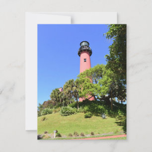Jupiter Lighthouse in Jupiter Florida on a Holiday Card