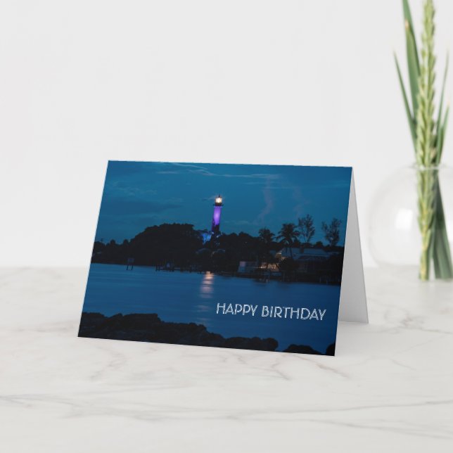 JUPITER LIGHTHOUSE SHINES BLUE CARD (Front)