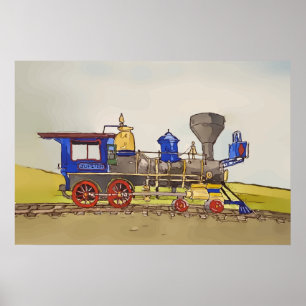 Jupiter locomotive at Promontory Summit Poster