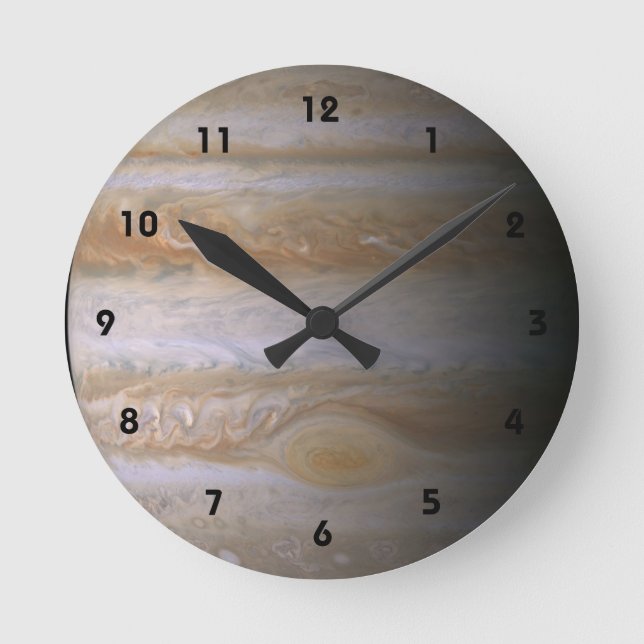 Jupiter planet astronomy nebula space galaxy round clock (Front)