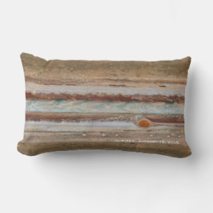 Jupiter Red Spot Close-Up Photograph Lumbar Cushion