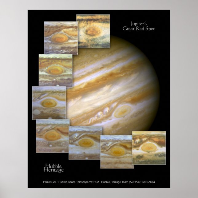 Jupiter Red Spot Hubble Telescope Photo Poster (Front)