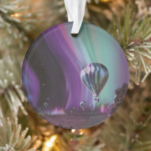 Jupiter Travel by Hot Air Balloon Bighty Auroras Ornament