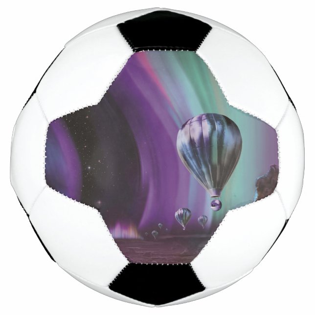 Jupiter Travel by Hot Air Balloon Bighty Auroras Soccer Ball (Front)