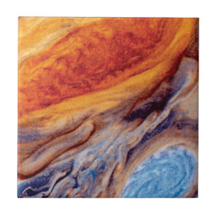 Jupiter's Great Red Spot - NASA Voyager Photo Ceramic Tile