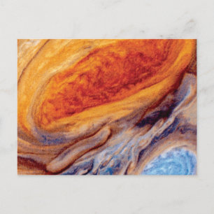 Jupiter's Great Red Spot - NASA Voyager Photo Postcard