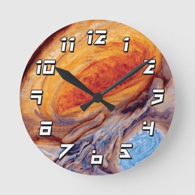 Jupiter's Great Red Spot - NASA Voyager Photo Round Clock (Front)