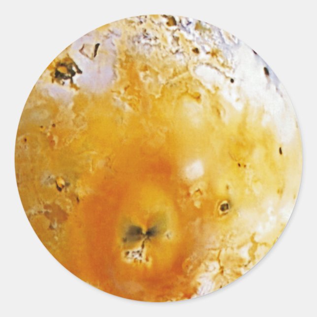 Jupiter's Moon Io Classic Round Sticker (Front)